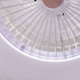 Ventilador de Techo 40W 2000Lm Iluminación LED CCT Variable Control Remoto 50.000H - Blanco [HO-LEDFAN-08-W]