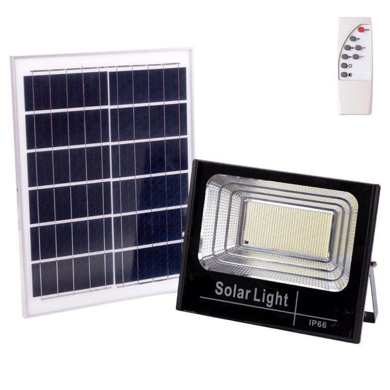 Proyector LED Solar 200W 6500K Panel: 6V/20W Batería: 3,2V/15000MaH Control Remoto [HO-SOLARFL-200W-01]
