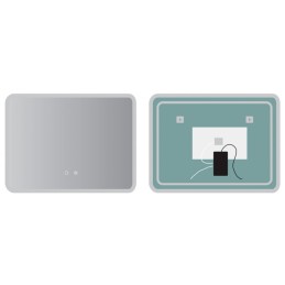 Espejo Iluminado Baño \"Praga\" 80Cm Blanco Frío Sensor Antivaho/On-Off [LIMEX-PRAG014/80]