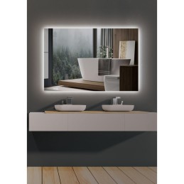 Espejo Iluminado Baño \"Suecia\" 120Cm Blanco Frío [LIMEX-SUEC006/120]