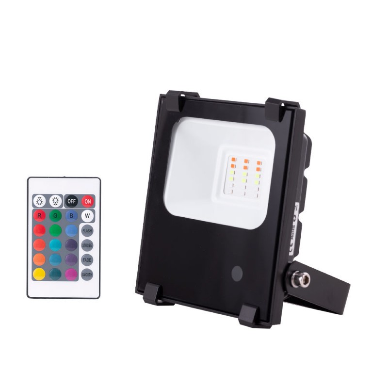 Foco Proyector LED 10W  IP65 Mando a Distancia RGB 40.000H [1916-NS-HVFL10W-F-RGB]