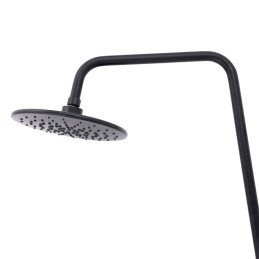 Conjunto Ducha Latón/Zinc - Acero Inoxidable- ABS, Negro, Agua Caliente-Fría, Monomando [QLI-FA-3019]