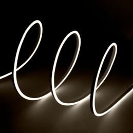 Manguera LED \"Neon Flex\" 6W 6000ºK 24V 8x16mm Simple 120xSMD2835 6W/M x1M 40.000H - Corte 5CM[WR-NS-PVC-8x16S-220-CM-CW]-Blan