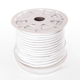 Manguera LED \"Neon Flex\" 6W 6000ºK 24V 8x16mm Simple 120xSMD2835 6W/M x1M 40.000H - Corte 5CM[WR-NS-PVC-8x16S-220-CM-CW]-Blan