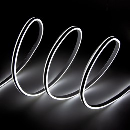 Manguera LED \"Neon Flex\" 6W 6000ºK 24V 8x18mm Doble 120xSMD2835 6W/M x1M 40.000H - Corte 5CM[WR-NS-PVC-8x18D-220-5CM-CW]-Blan