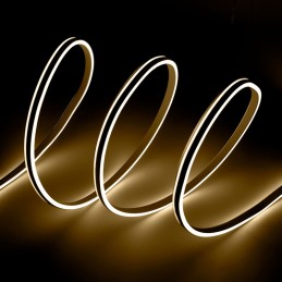 Manguera LED \"Neon Flex\" 6W 6000ºK 24V 8x18mm Doble 120xSMD2835 6W/M x1M 40.000H - Corte 5CM[WR-NS-PVC-8x18D-220-5CM-CW]-Blan