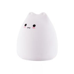 Lampara nocturna de mesa LED Infantil quitamiedos y recargable \"Cat\"