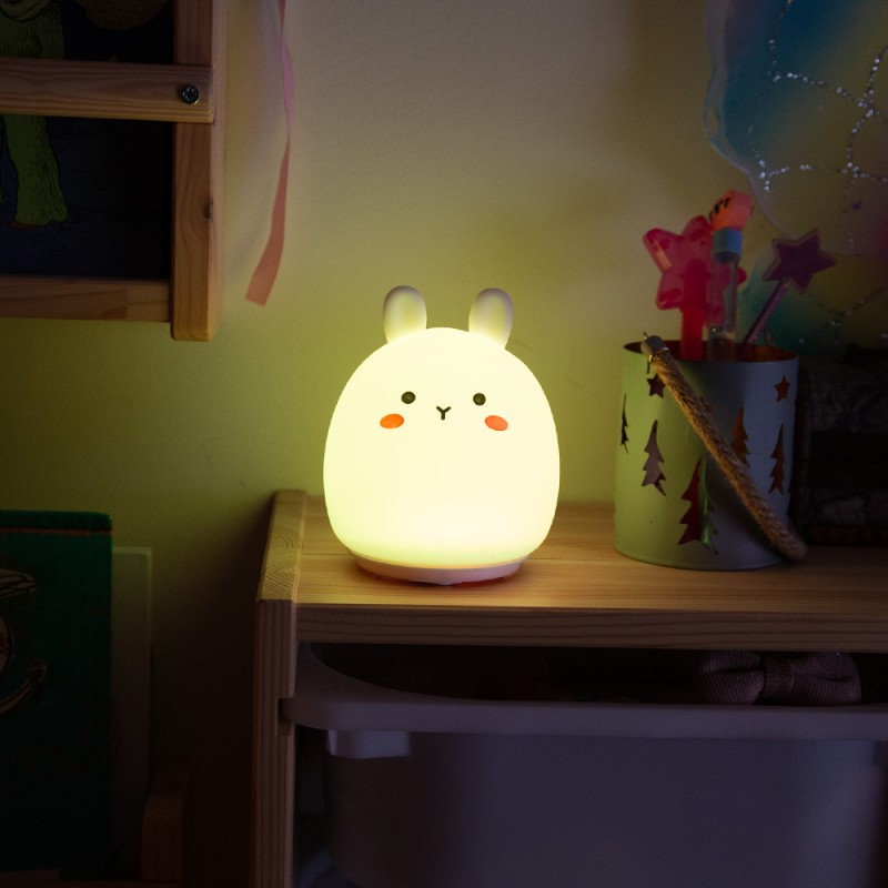 Lampara nocturna de mesa LED Infantil quitamiedos y recargable \"Rabbit\"