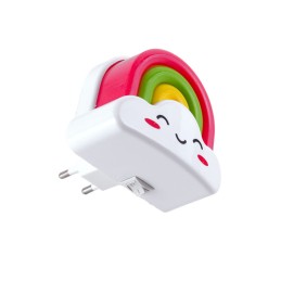 Lampara nocturna de pared LED Infantil quitamiedos y recargable \"Rainbow\"