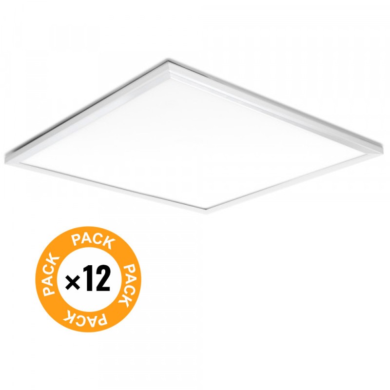 Pack 12 Panel LED 40W 4.000Lm 6000ºK 60x60Cm Enrejado UGR19 40.000H [HO-PG-600x600-40W-CW-PK12]