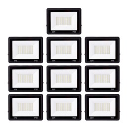 Pack 10 Proyectores LED 50W 4.000Lm 6000ºK IP66 Orientable 60.000H [LM-6007-CW-PK10]