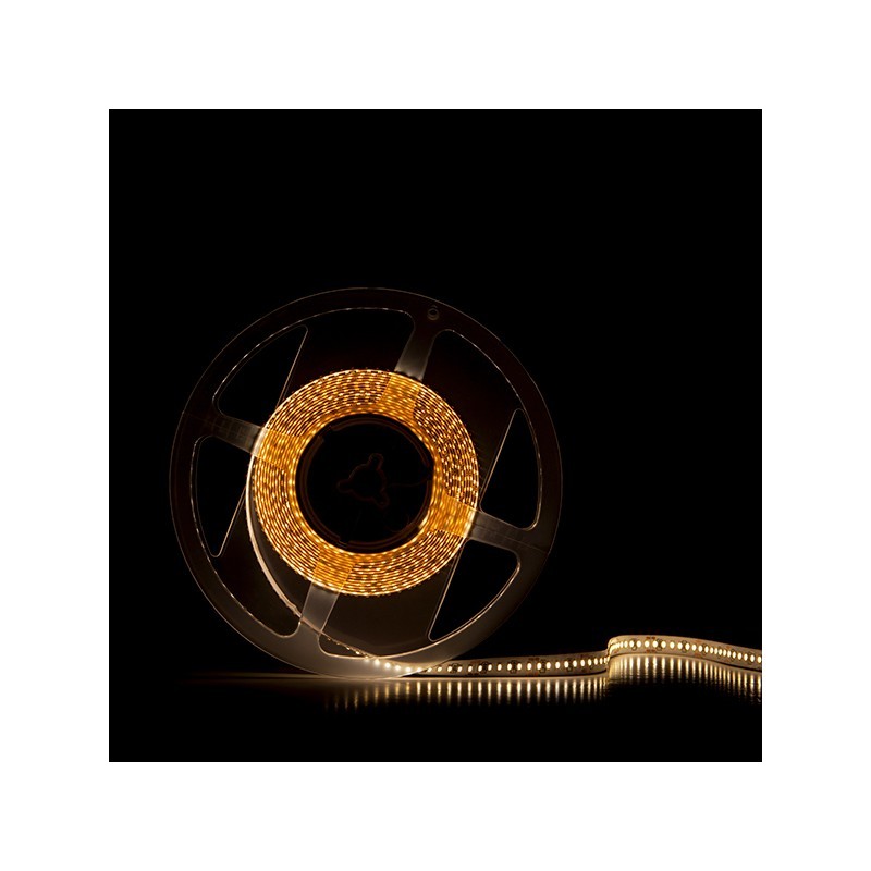 Tira de 204 LEDs/M 105W 2.450Lm CRI90 6000ºK SMD3014 24VDC IP20 x5M 50.000H [SU-3014-204-21W-CW]-Blanco Frío