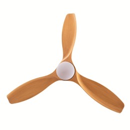 Ventilador de Techo 15W 1,050Lm Iluminación LED CCT Variable 6 Velocidades Control Remoto Rotación Reversible (Verano/Invier