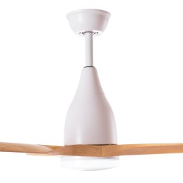 Ventilador de Techo 15W 1,050Lm Iluminación LED CCT Variable 6 Velocidades Control Remoto Rotación Reversible (Verano/Invier