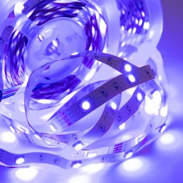 Kit Tira 36W 1.500Lm 150 LEDs 5 metros RGB Blister Transformador, Controlador, Control Bluetooth IP25 40.000H [CA-KITRGB-5M]