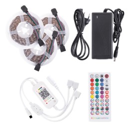 Kit Tira 108W 4.500Lm 450 LEDs 15 metros RGB Blister Transformador, Controlador, Control Remoto IP25 40.000H [CA-KITRGB-15M]