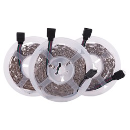 Kit Tira 108W 4.500Lm 450 LEDs 15 metros RGB Blister Transformador, Controlador, Control Remoto IP25 40.000H [CA-KITRGB-15M]