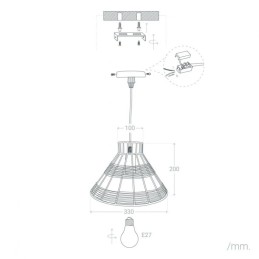 Lámpara Colgante \"Milton Keynes\" [SKD-P80011]