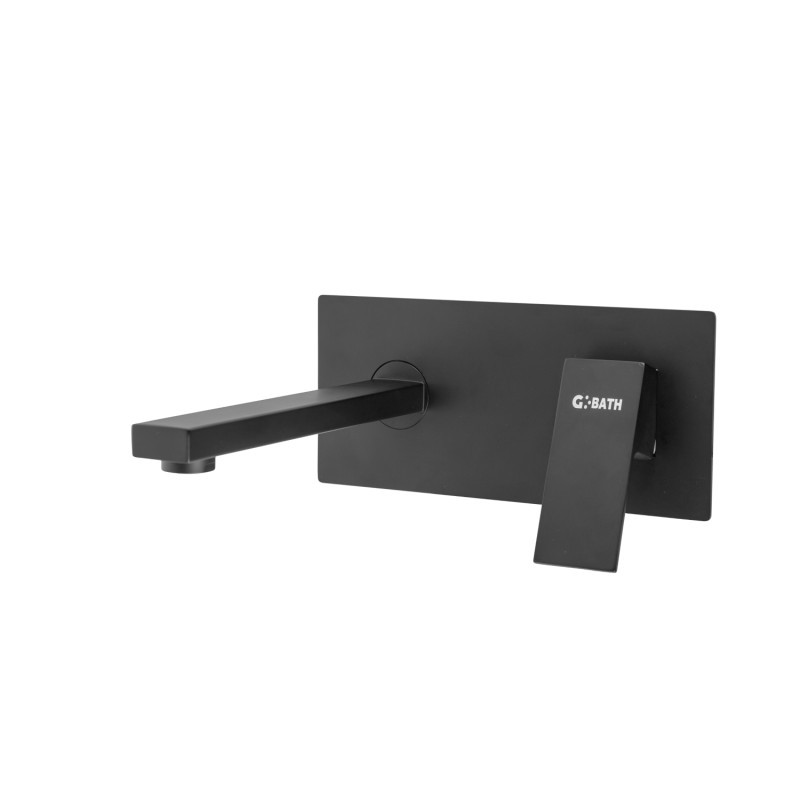 Grifo Bañera Latón/Zinc, Negro, Agua Caliente-Fría, Monomando [QLI-FA-4302]