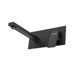 Grifo Bañera Latón/Zinc, Negro, Agua Caliente-Fría, Monomando [QLI-FA-4302]