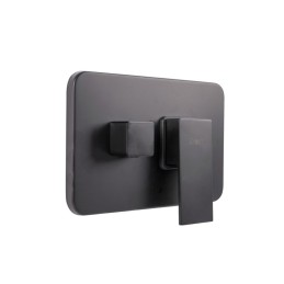 Conjunto Ducha Latón/Zinc ,Negro, Agua Caliente-Fría, Monomando [QLI-FA-46106]