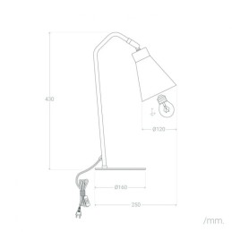 Lámpara de Mesa \"Visalia\" [SKD-T1001]