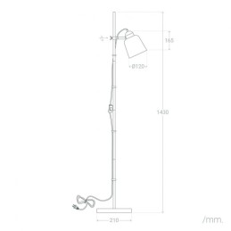 Lámpara de Suelo \"Saga\" [SKD-F1008]