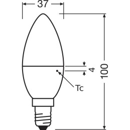 Ledvance/Osram Bombilla LED \"Classic\" E14 4,9W 470Lm 4000K 200º IP20