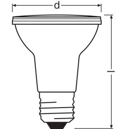 Ledvance/Osram Bombilla LED Spot E27 6,4W 350Lm 2700K 36º IP20 Regulable