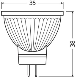 Ledvance/Osram Bombilla LED Spot GU4 4,2W 360Lm 4000K 36º IP20