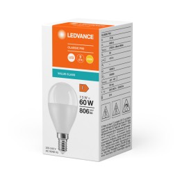 Ledvance/Osram Bombilla LED \"Classic\" E14 7,5W 806Lm 2700K 200º IP20
