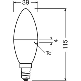 Ledvance/Osram Bombilla LED \"Classic\" E14 7,5W 806Lm 2700K 200º IP20