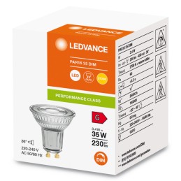 Ledvance/Osram Bombilla LED Spot GU10 3,4W 230Lm 2700K 36º IP20 Regulable