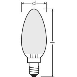 Ledvance/Osram Bombilla LED \"Classic\" E14 5,5W 806Lm 2700K 300º IP20 Regulable