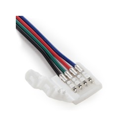 Conector Tira LED SMD5050 10Mm RGB 4 Vías Doble 12/24VDC
