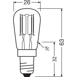 Ledvance/Osram Bombilla LED \"Special\" E14 1,3W 110Lm 2700K 300º IP20