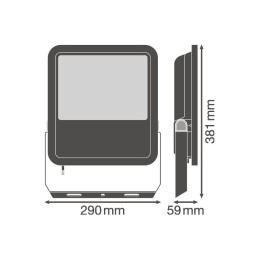 Foco Proyector LED Ledvance   125W 13750Lm 3000K 100 x 100º IP65