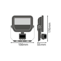 Foco Proyector LED Ledvance   20W 2400Lm 4000K 100 x 100º IP65 Sensor