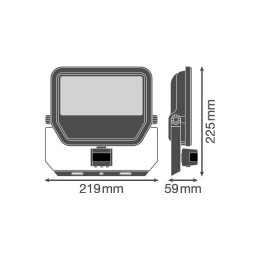 Foco Proyector LED Ledvance   50W 5500Lm 3000K 100 x 100º IP65 Sensor
