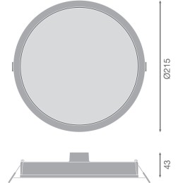 Downlight LED LEDVANCE   30W 3000Lm 3000K 100º IP44