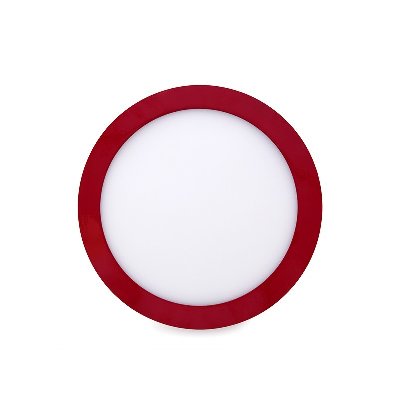 Plafón LED 18W 1357Lm  3000ºK Circular Rojo 40.000H [HO-JM18WR-R-WW]