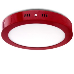 Plafón LED 18W 1357Lm  3000ºK Circular Rojo 40.000H [HO-JM18WR-R-WW]