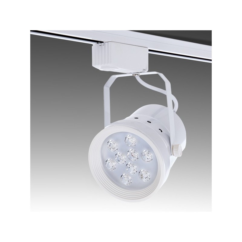 Foco de Carril LED 9W 900Lm CRI85 6000ºK \"Bailey\" Monofásico 40.000H [PL-218039-CW-W]
