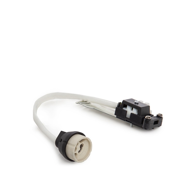 Juego Portalámparas Cerámico GU10 Conector/Cables 160Mm 180ºc