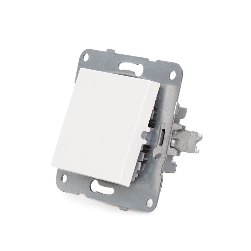 Conmutador Panasonic Karre 10A 250V/Bastidor Metálico con Garras/Tecla Blanca