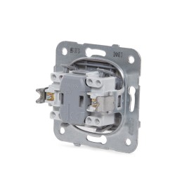 Pulsador Luminoso Panasonic Karre 10A 250V Bastidor Metálico con Garras/ Tecla Blanca/LED Rojo