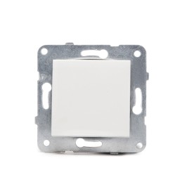 Cruzamiento Panasonic Karre 10A 250V/Bastidor Metálico con Garras/Tecla Blanca