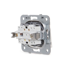 Cruzamiento Panasonic Karre 10A 250V/Bastidor Metálico con Garras/Tecla Blanca