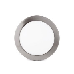 Plafón LED 12W 860Lm 6000ºK Circular Niquel Satinado 50.000H [GL-PL-SM12RN-CW]