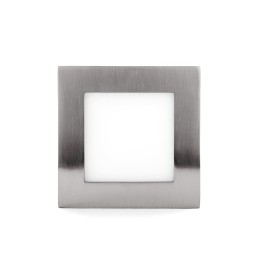 Plafón LED 6W 430Lm 6000ºK Cuadrado Niquel Satinado 50.000H [GL-PL-SM6SN-CW]